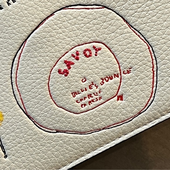 Coach X Jean Michel Basquiat Pouch & Card ID Wallet 2pcs NWOT pebble leather - Picture 7 of 16